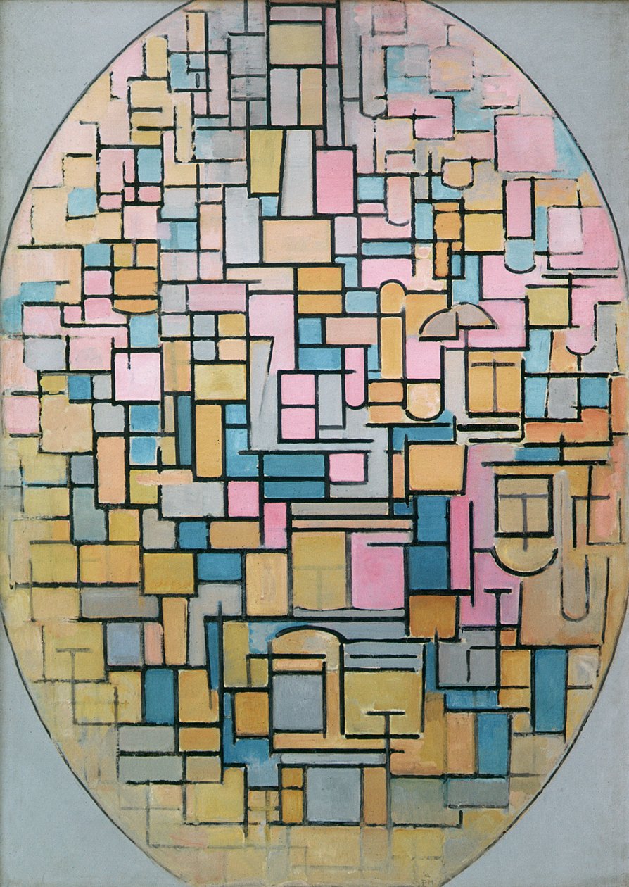 Tablo III: Oval Kompozisyon, 1914 by Piet Mondrian