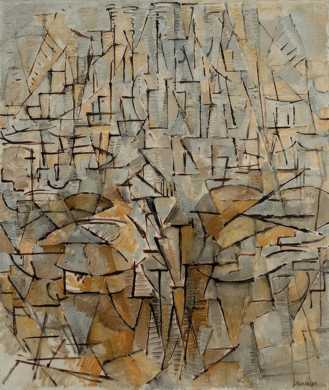 masa numarası 4; kompozisyon numarası VIII; Kompozisyon 3 by Piet Mondrian