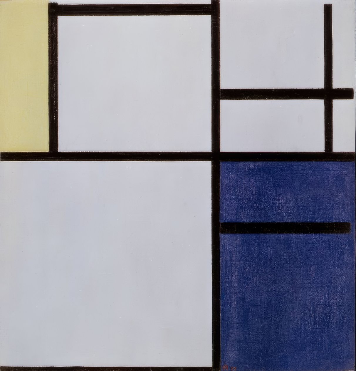 BEYAZ, GRİ, SARI, MAVİ by Piet Mondrian