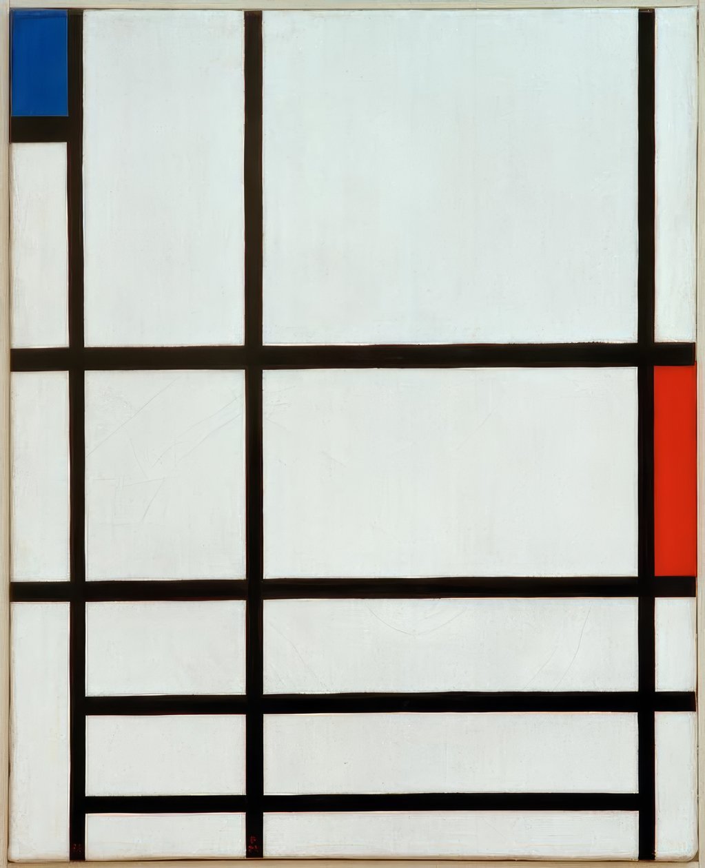 Kırmızı, Mavi ve Beyaz Kompozisyon: II by Piet Mondrian