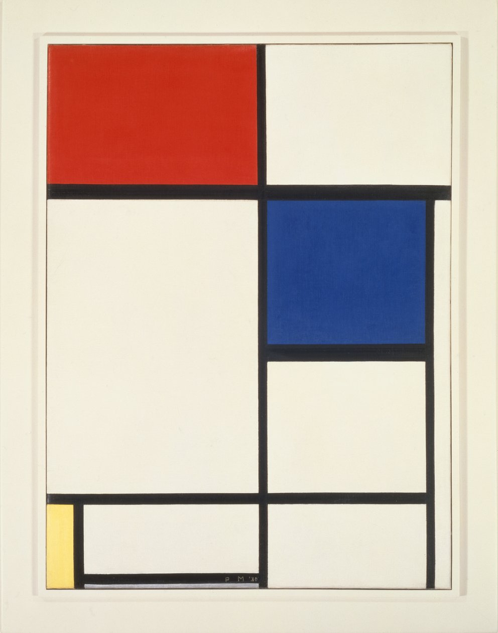 Mavi, Kırmızı ve Sarı ile Kompozisyon by Piet Mondrian