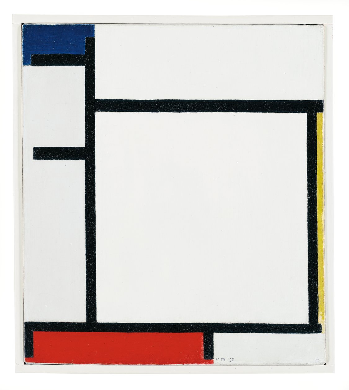Mavi, Sarı, Kırmızı ve Gri ile Kompozisyon by Piet Mondrian