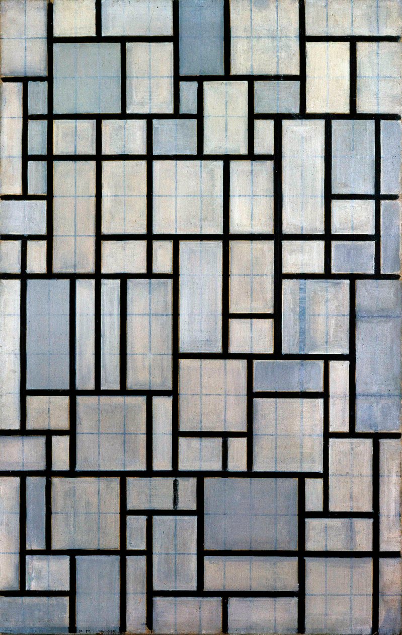 Izgaralı Kompozisyon 2, 1915 by Piet Mondrian