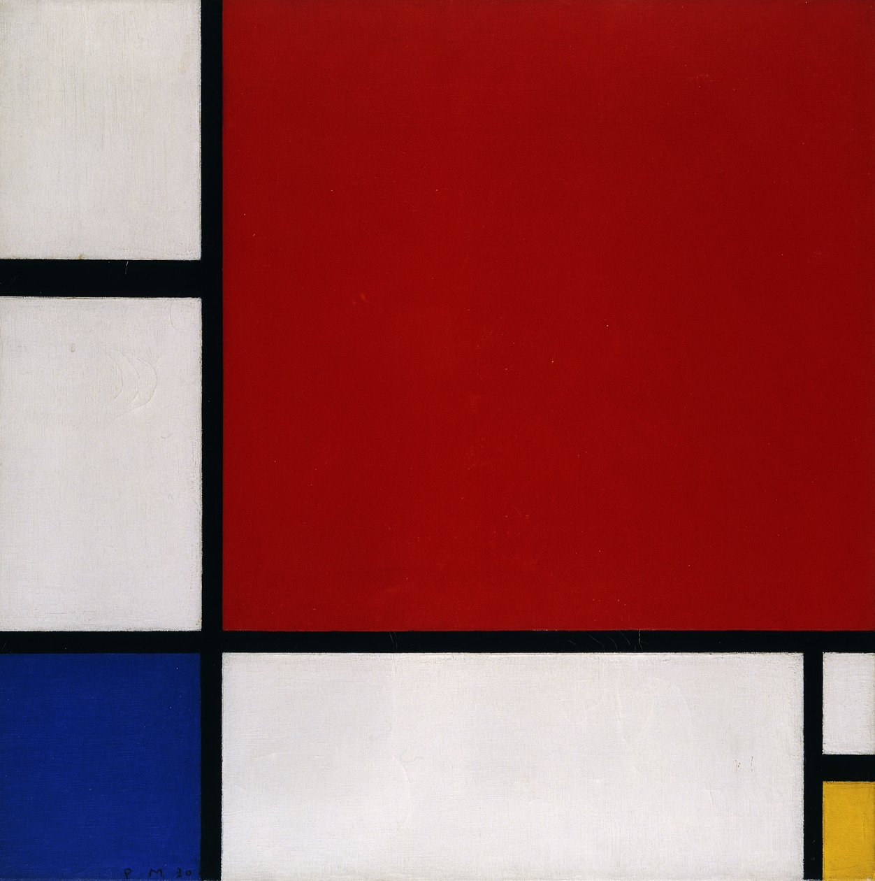 Kırmızı, Mavi ve Sarı ile Kompozisyon by Piet Mondrian