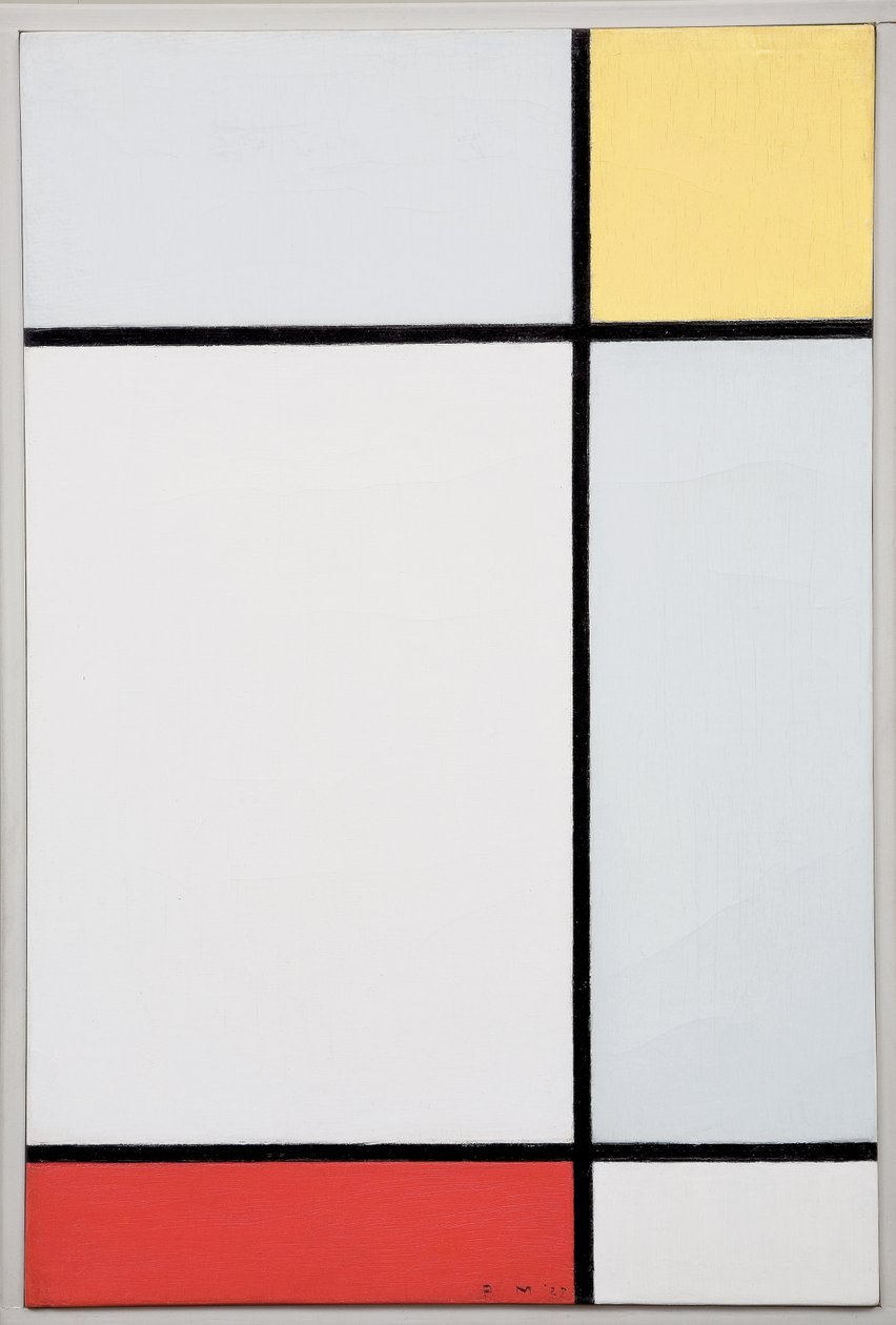 Sarı ve Kırmızı ile Kompozisyon by Piet Mondrian