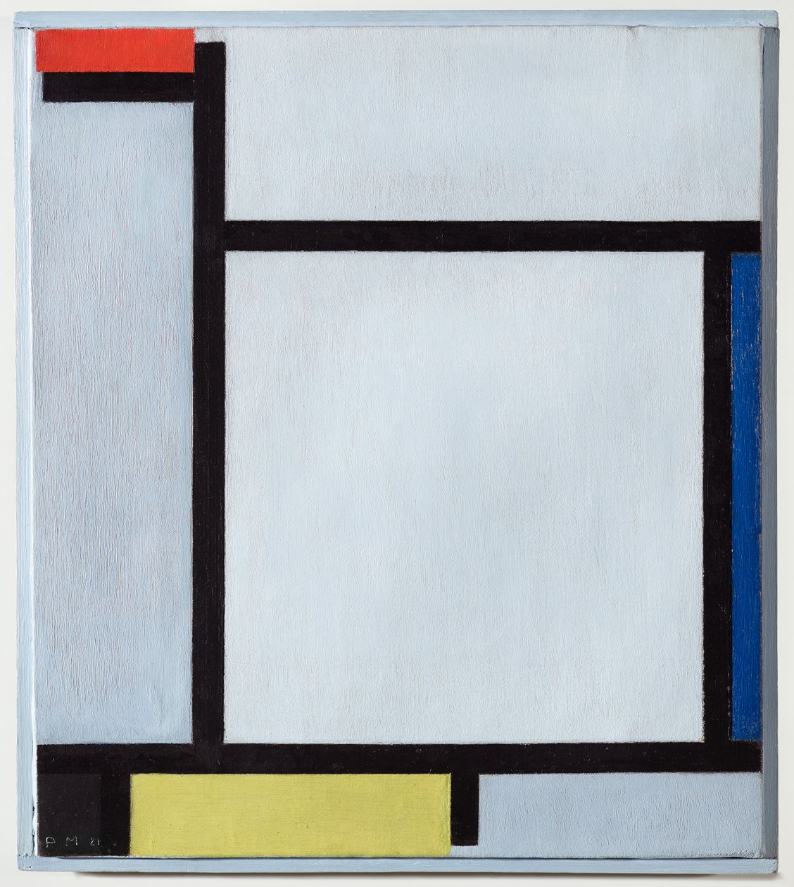 Kırmızı, mavi, siyah, sarı ve gri ile kompozisyon, 1921 by Piet Mondrian
