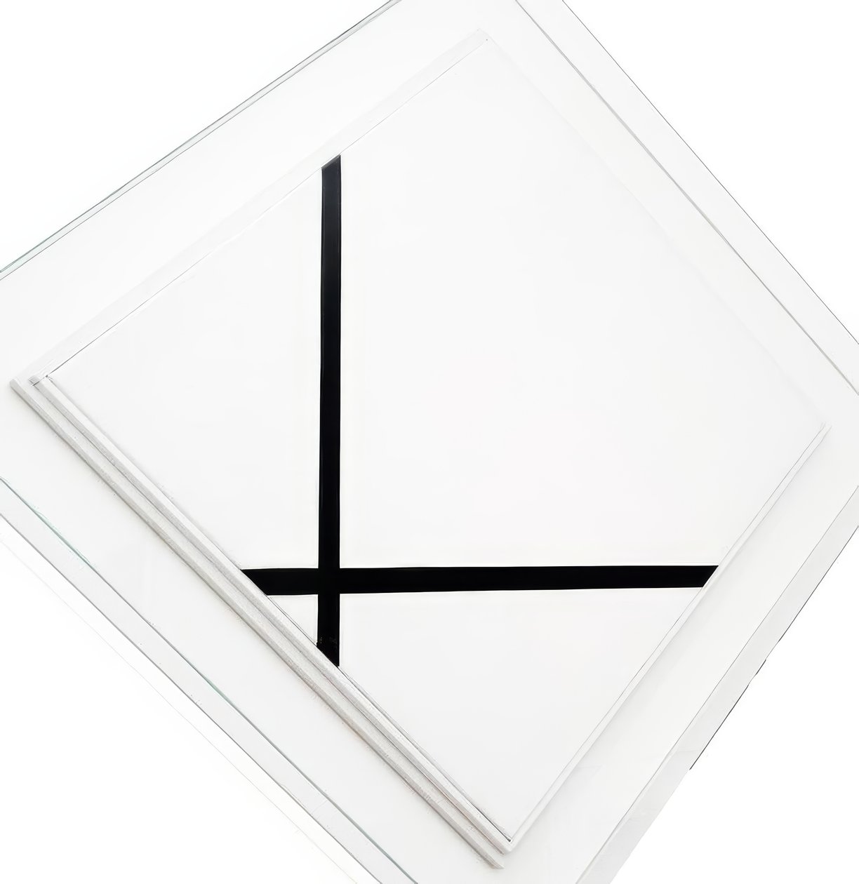 İki Çizgili Pastil Kompozisyon (tuval üzerine yağlı boya) by Piet Mondrian