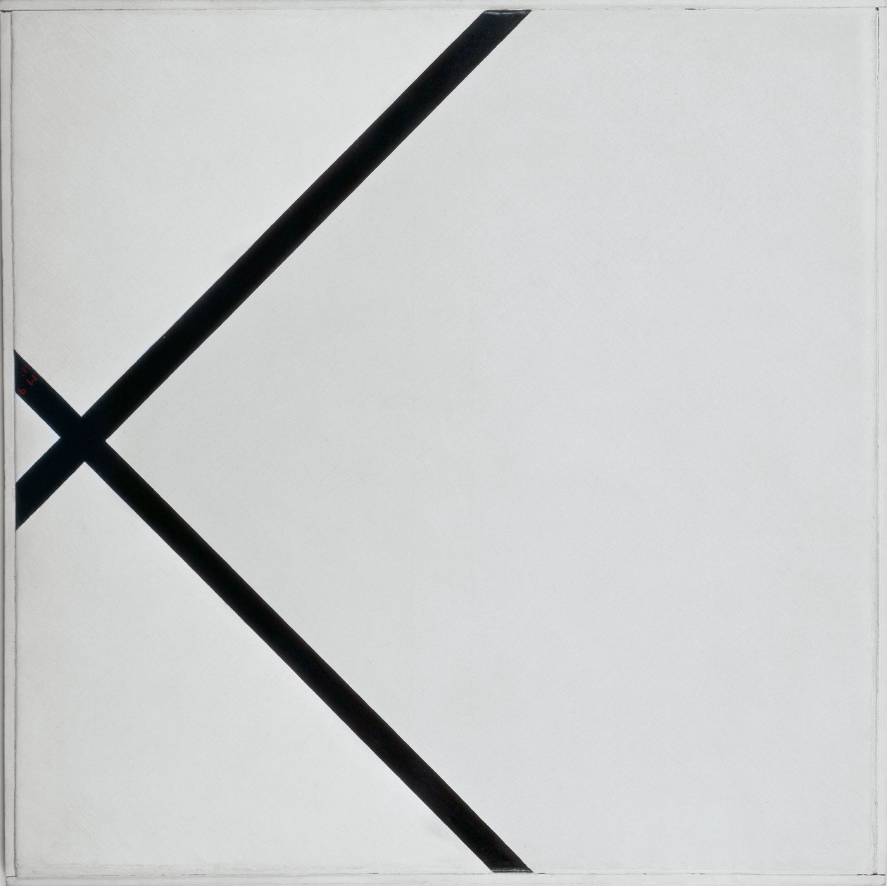 İki Çizgili Pastil Kompozisyon by Piet Mondrian