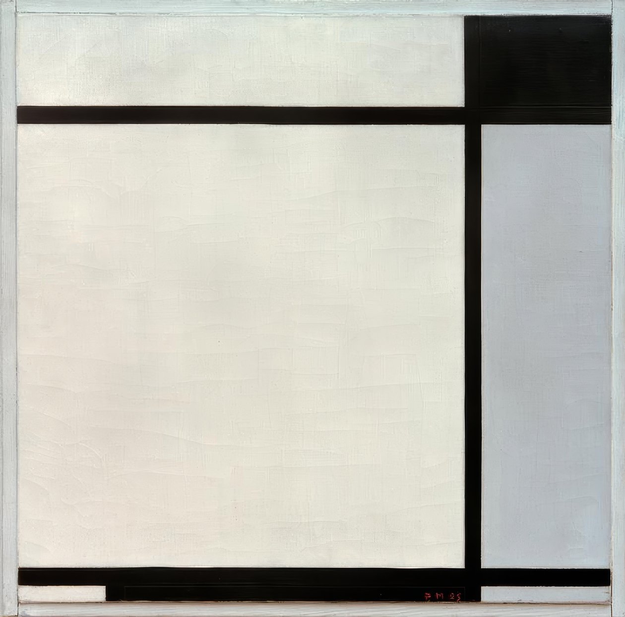 Tablo No.II, siyah ve gri ile by Piet Mondrian