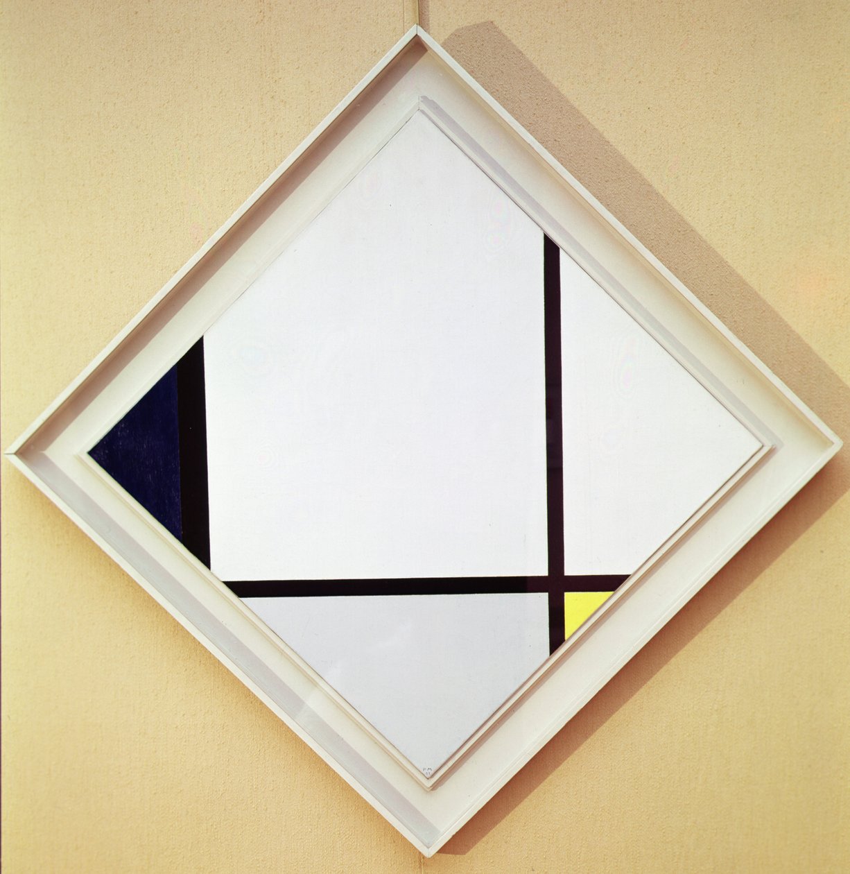 Tablo No I: Üç Çizgili Pastil ve Mavi, Gri ve Sarı by Piet Mondrian