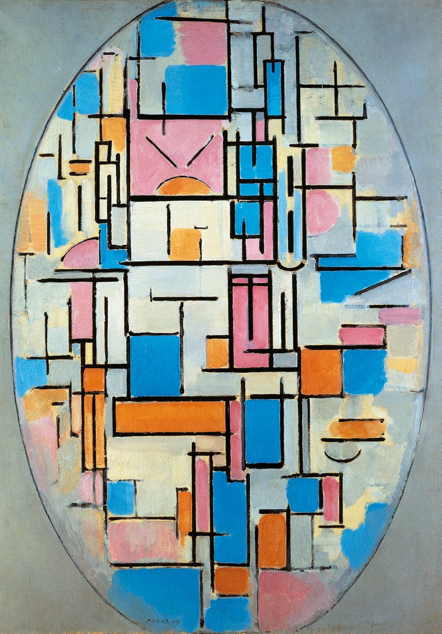 ABD, New York, Oval Kompozisyon by Piet Mondrian