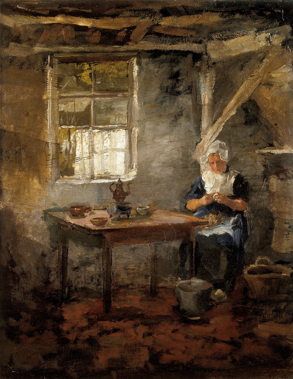Hollandalı bir iç mekanda kadın , 1899 by Piet Mondrian
