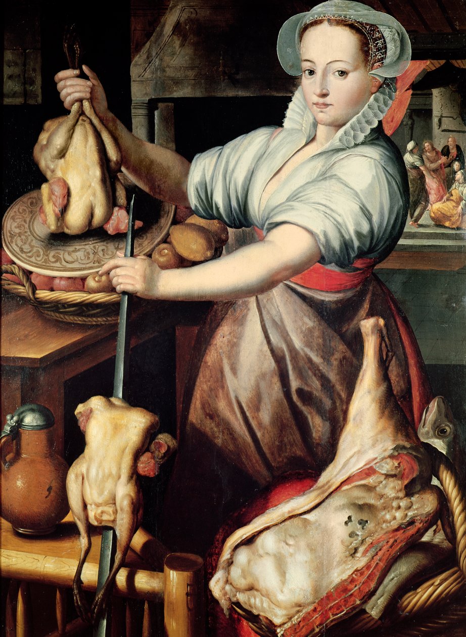 Martha İsa için Akşam Yemeği Hazırlıyor by Pieter Aertsen