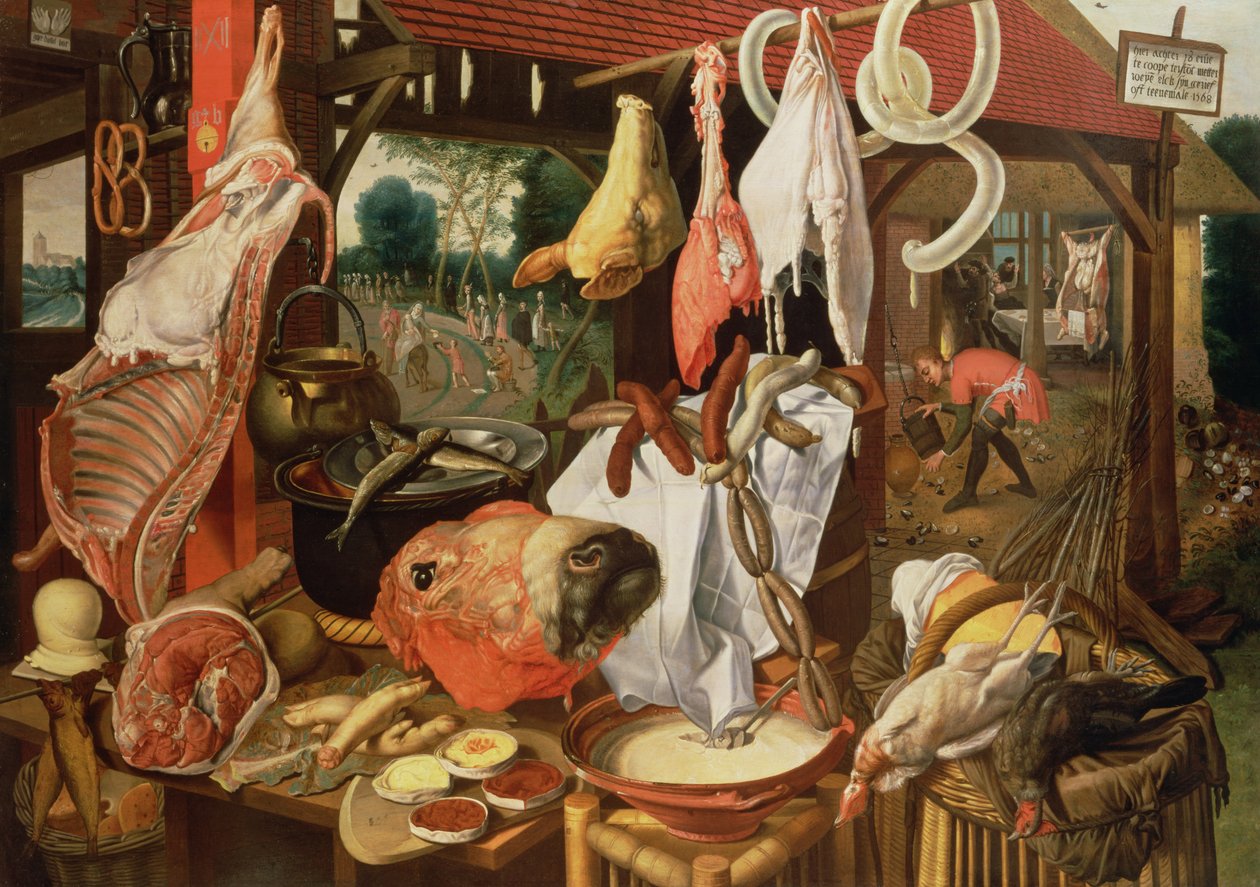 Et Ahırı, 1568 by Pieter Aertsen