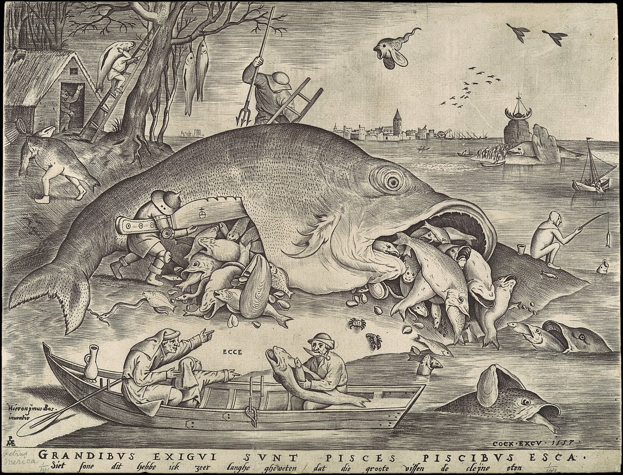 Büyük Balık Küçük Balığı Ye by Pieter Bruegel the Elder