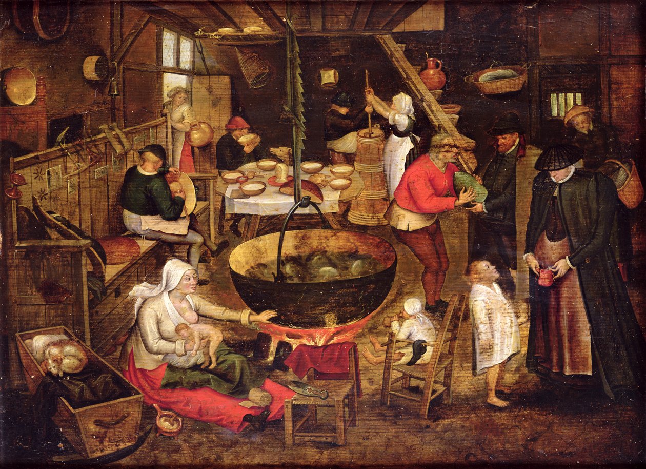 mutfak iç by Pieter Bruegel the Elder