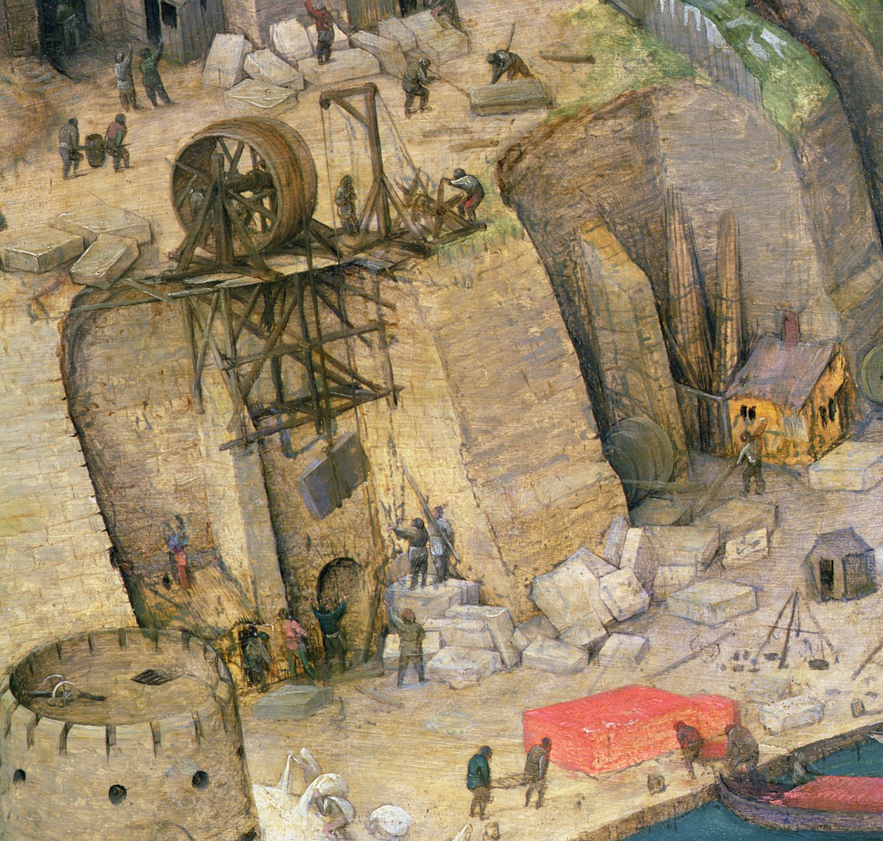 Babil Kulesi, yapım işlerinin detayı, 1563 (345 detayı) by Pieter Bruegel the Elder