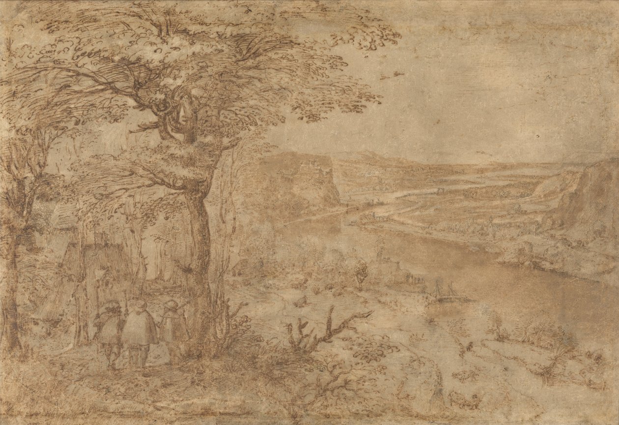 Hacılar etiketi ile manzara by Pieter Bruegel the Elder