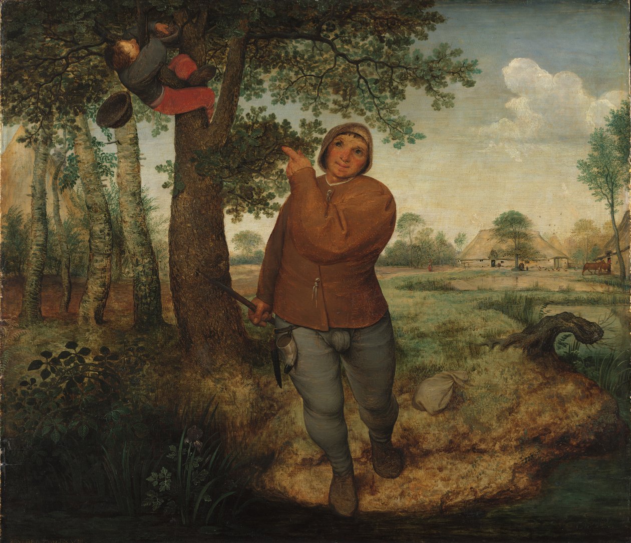 Köylü ve Yuva Soyguncusu by Pieter Bruegel the Elder