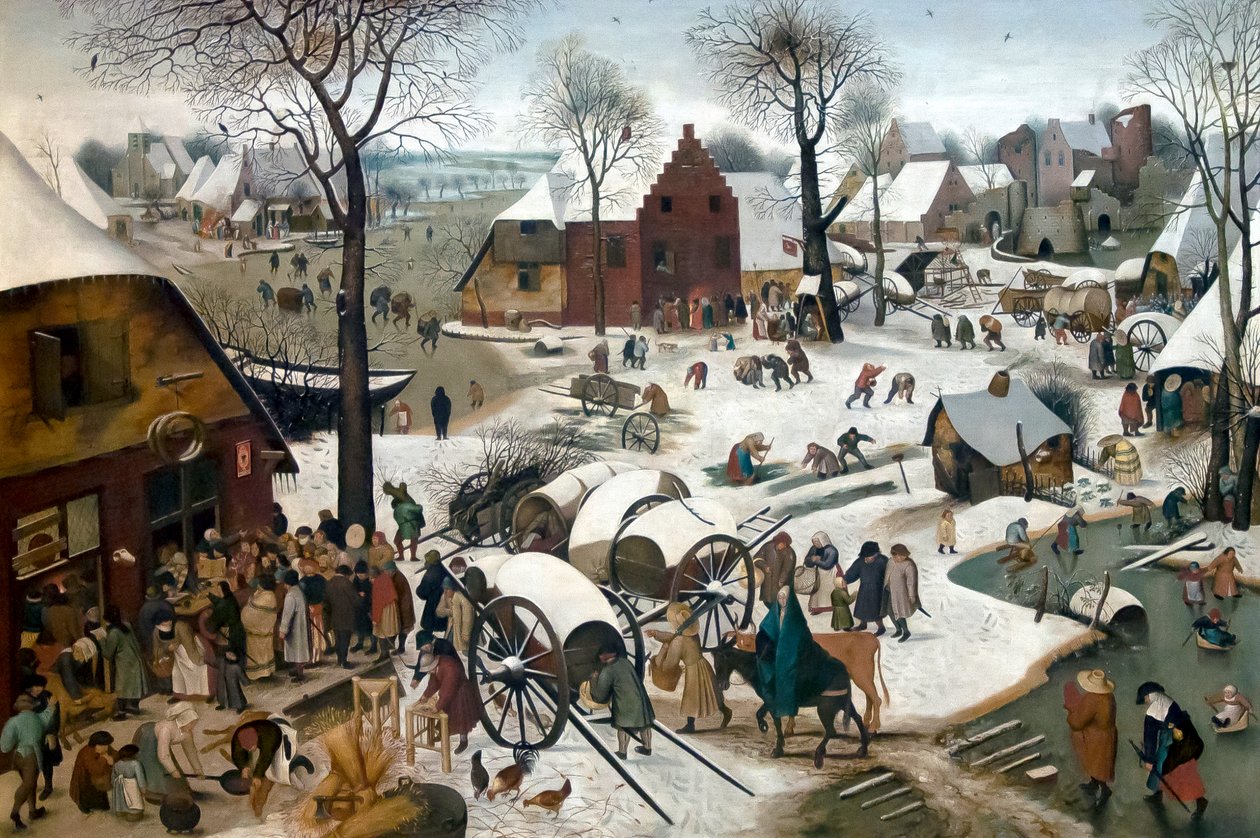 nüfus sayımı by Pieter Brueghel the Younger