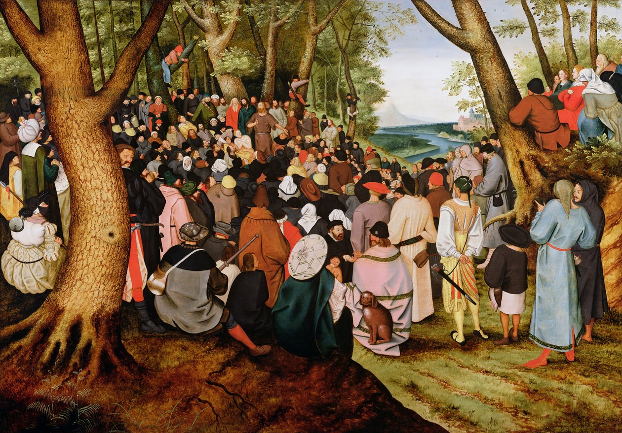 Vaftizci Yahya Vaazı ile Manzara by Pieter Brueghel the Younger