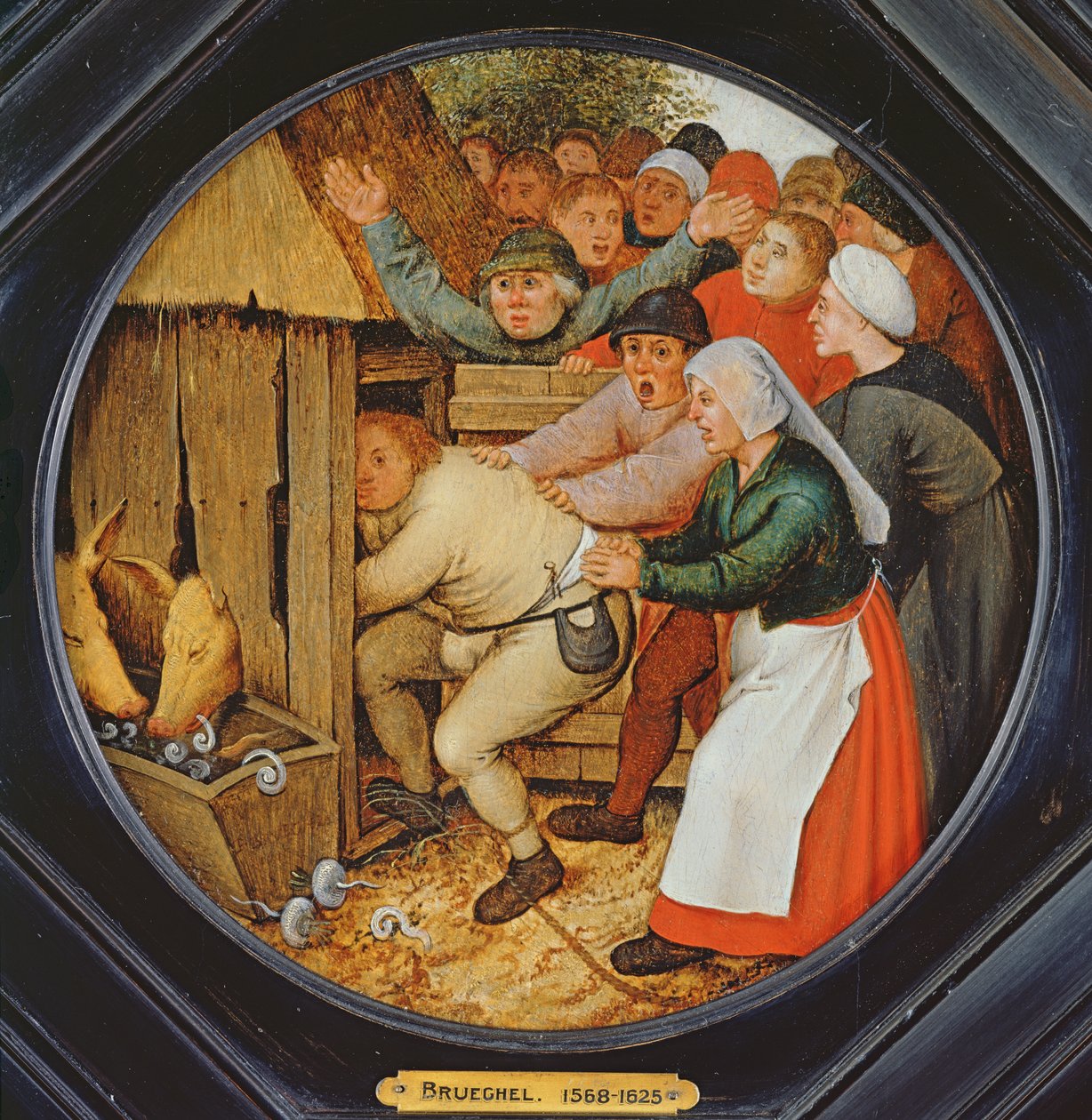 Domuz Ahırına İtilen Ayyaş by Pieter Brueghel the Younger