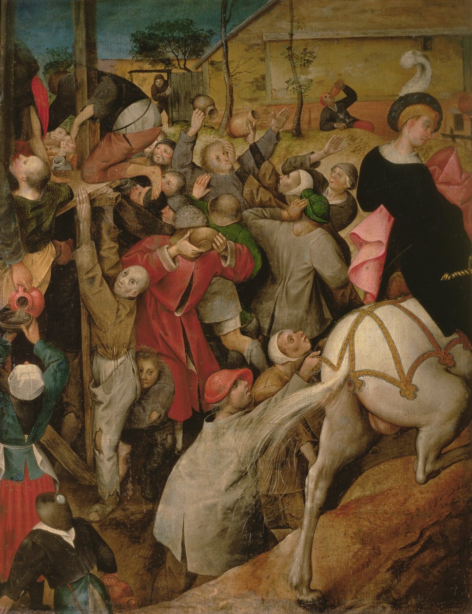 Aziz Martin Bayramı (tuval üzerine tempera) (detay) by Pieter Brueghel the Younger