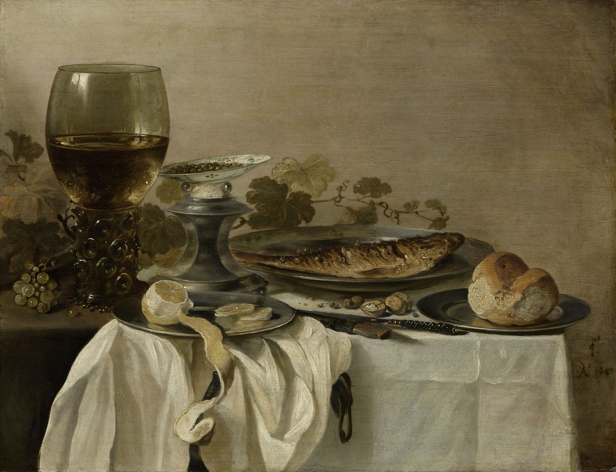Still Life with a Fish, 1647  by Pieter Claesz