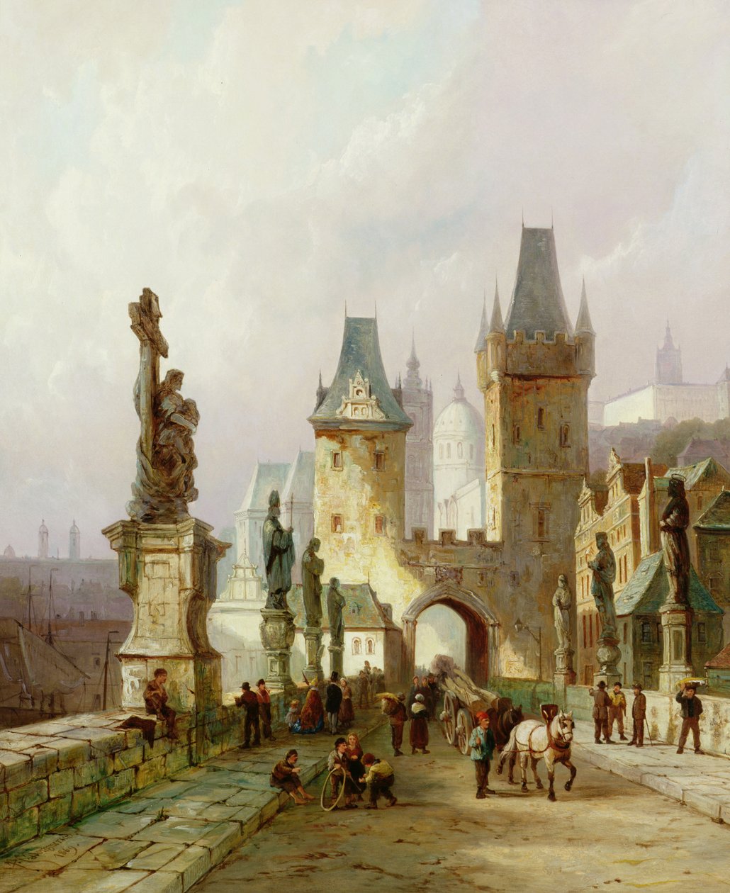 Charles Köprüsü, Prag by Pieter Cornelis Dommerson