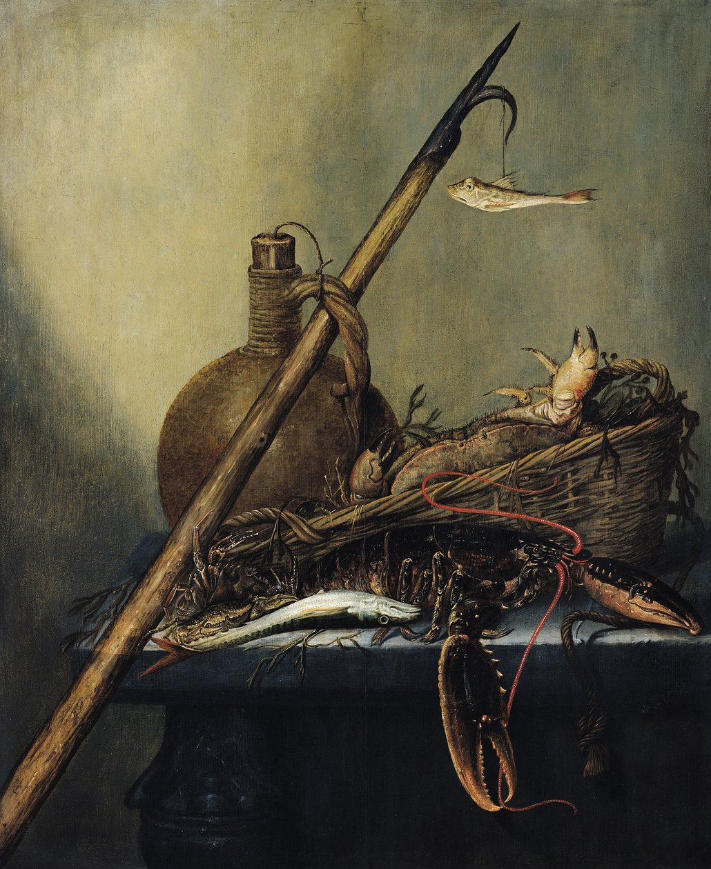 Bir Sürahi ve Kabuklular ile Natürmort by Pieter Cornelisz. Verbeeck