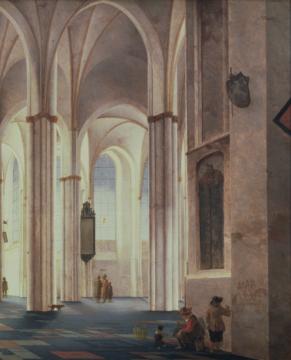 The Interior of the Buurkerk at Utrecht, 1644  by Pieter Janszoon Saenredam