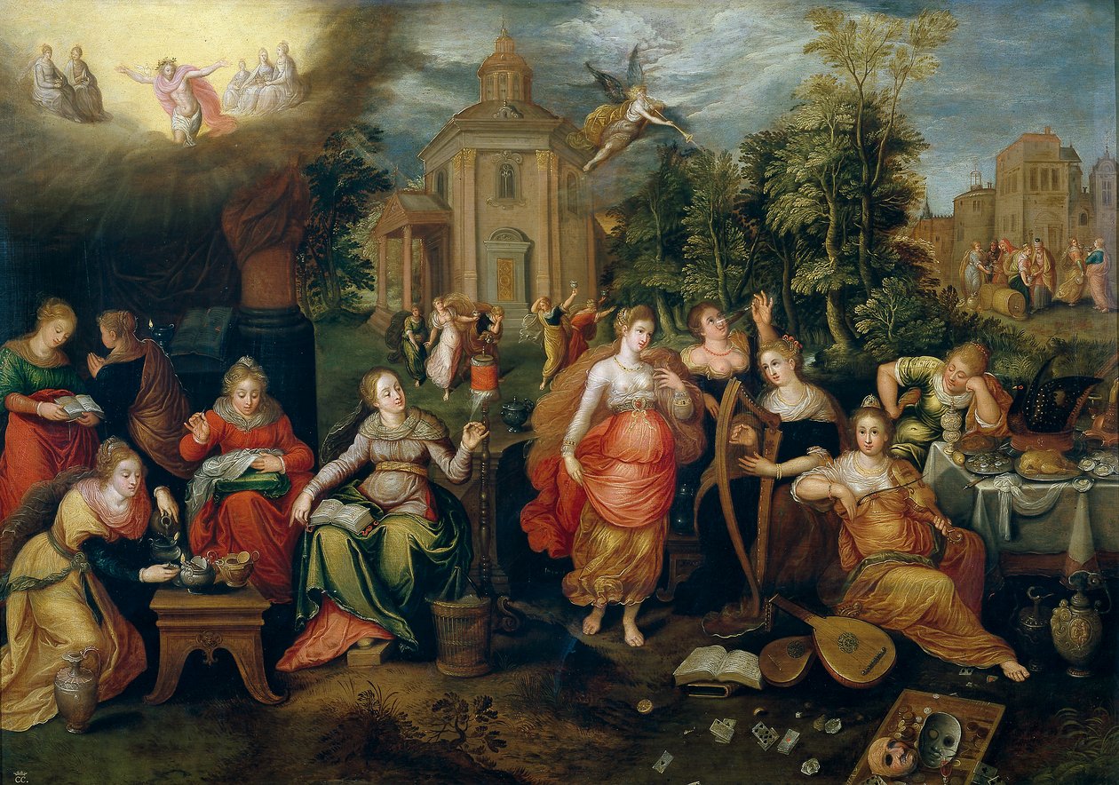 Aptal bakireler ve bilge bakireler by Pieter Lisaert