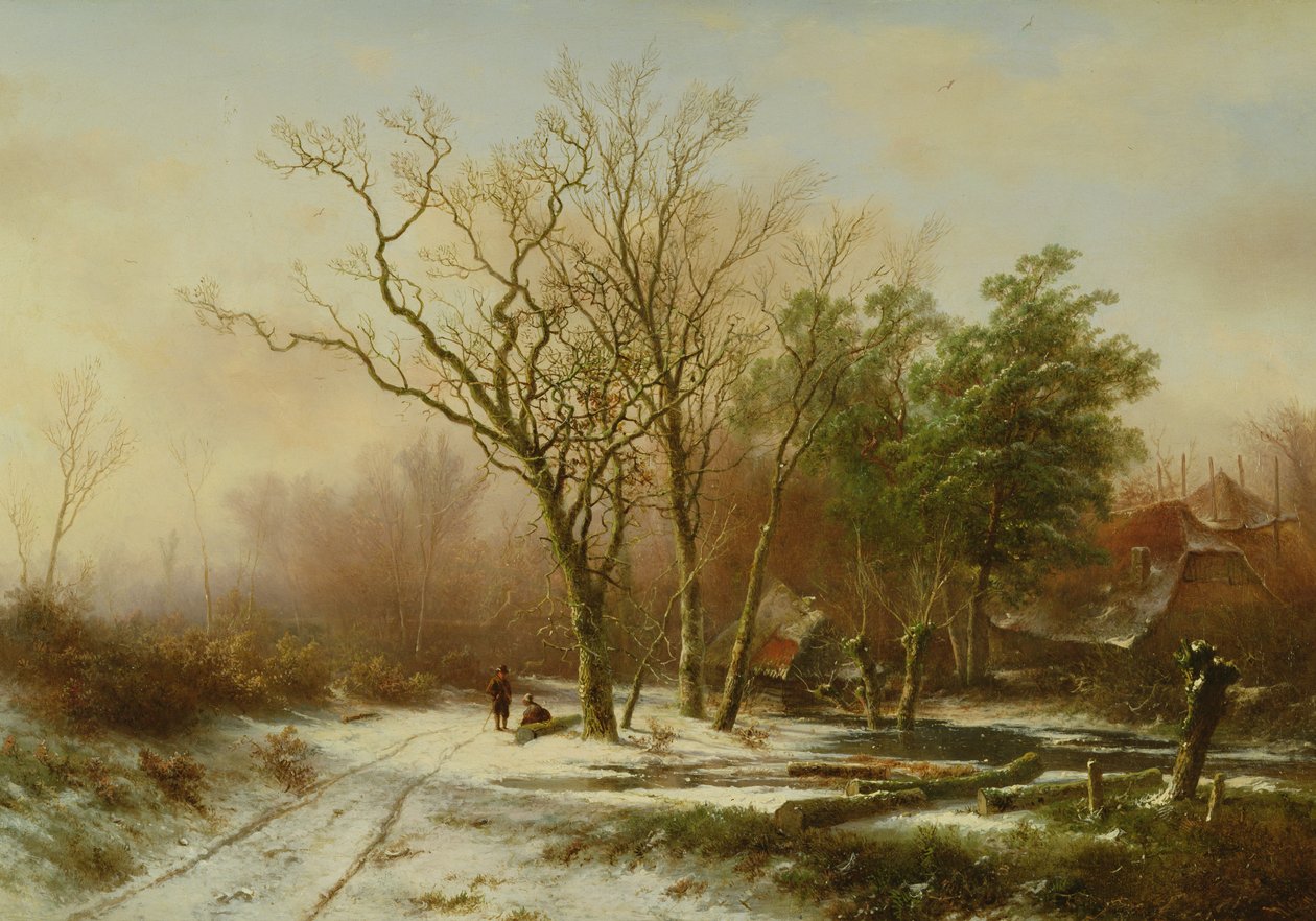 Bir Kış Akşamı by Pieter Lodewijk Francisco Kluyver