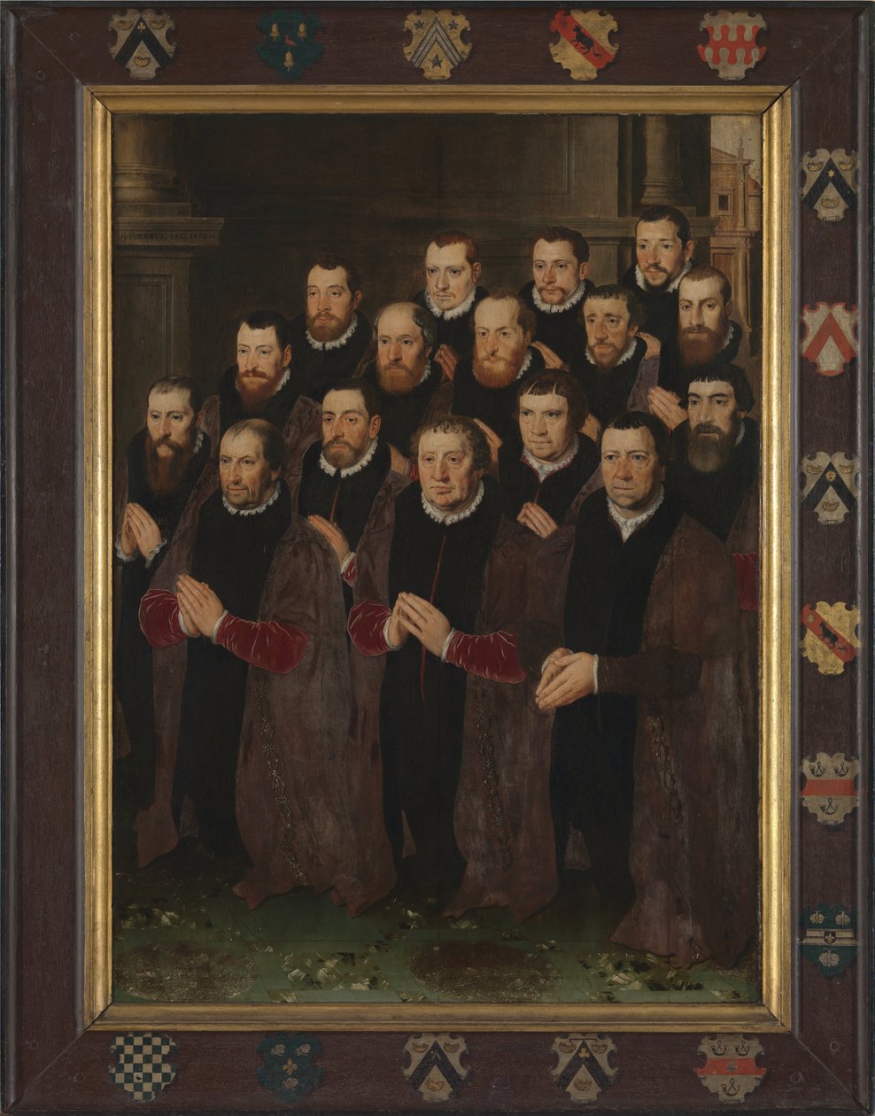 Holy Blood Kardeşliği üyelerinin 16 portresini içeren Panel 1, Holy Blood Kardeşliği Üyelerinin 16 portresini içeren Panel 1 by Pieter Jansz. Pourbus