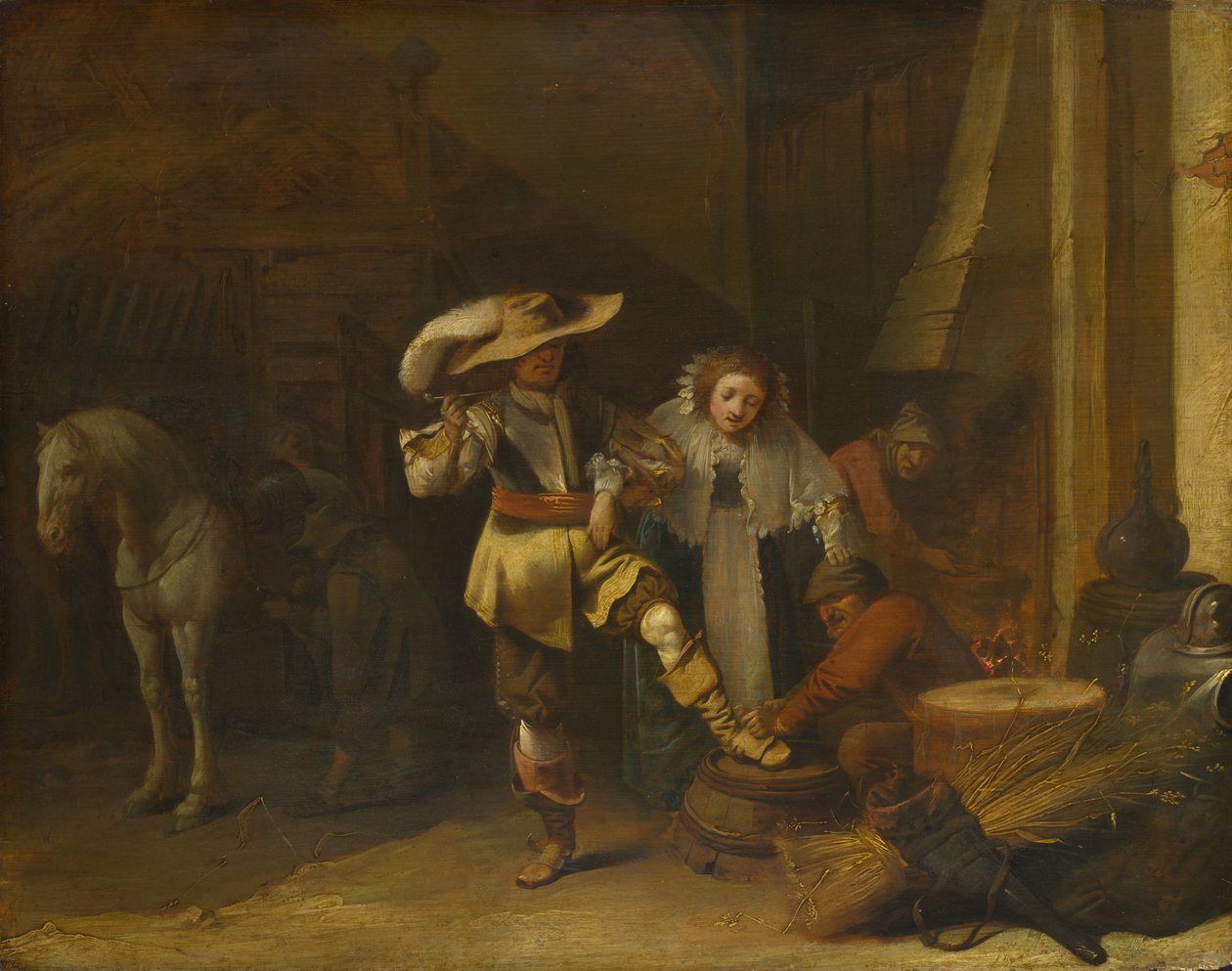Ahırda Bir Erkek ve Bir Kadın by Pieter Jansz. Quast