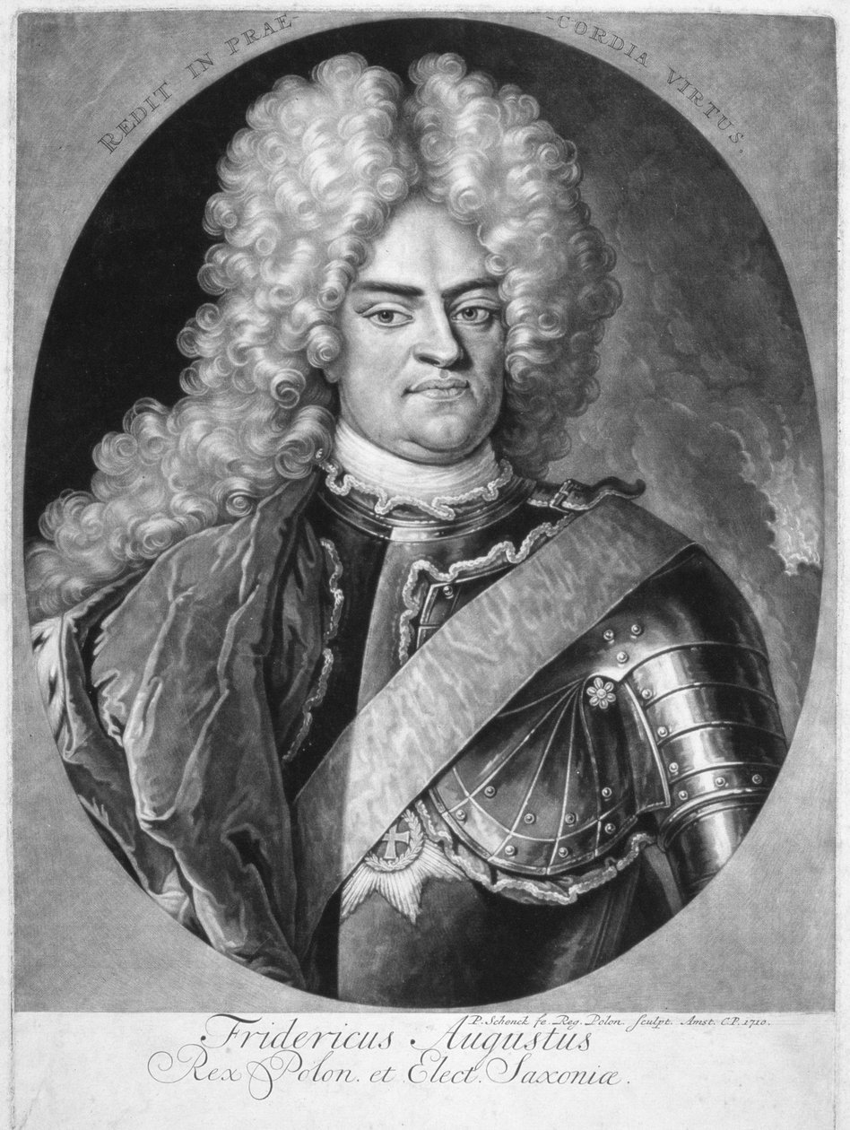 Augustus II (1670-1733) Polonya Kralı, 1710 by Pieter Schenk