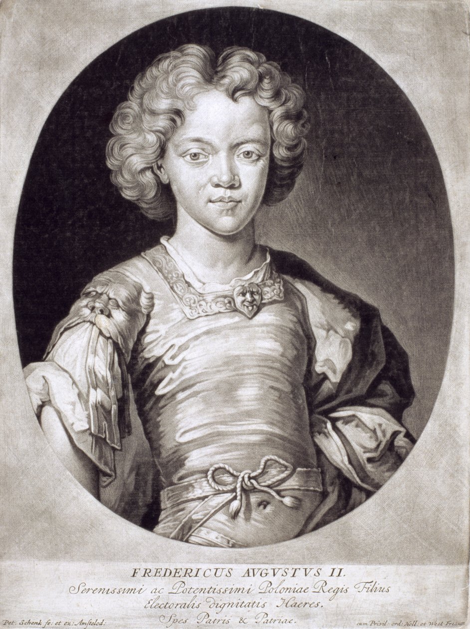 Augustus III (1696-1763) Çocukken Polonya Kralı by Pieter Schenk