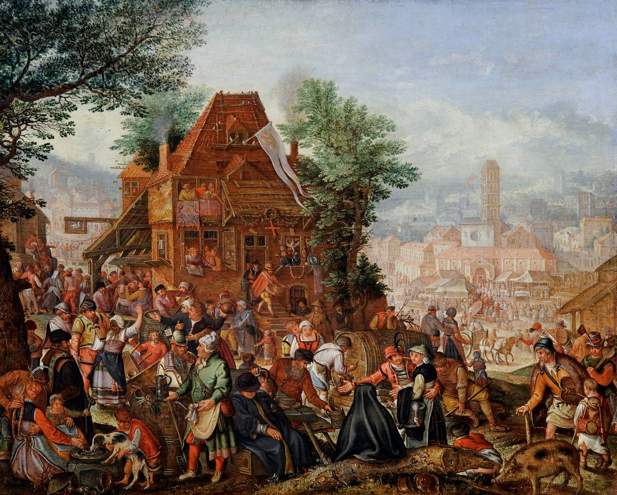 Bir Kilise Vakfının Yıldönümünde Ziyafet by Pieter Stevens