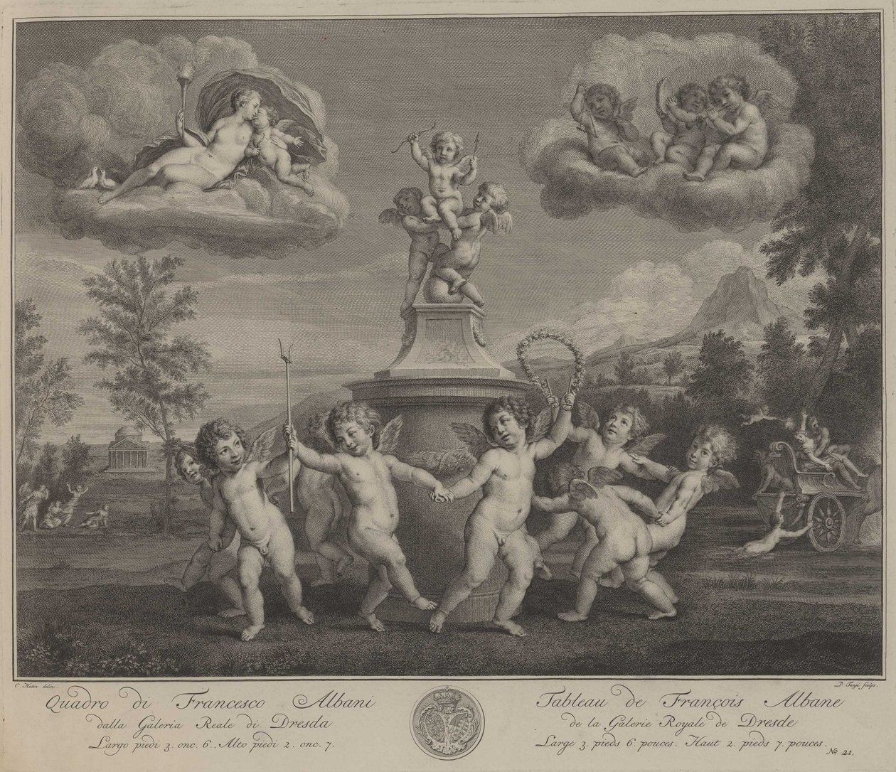 Amorettentanz by Pieter Tanjé nach Francesco Albani