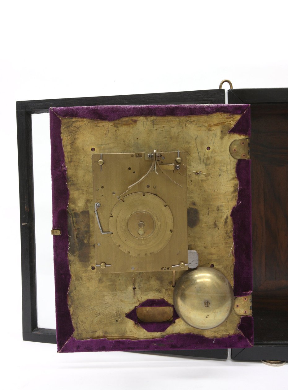 Kadranın arkası ve masa saatinin hareketi, c.1660 (ahşap ve pirinç) by Pieter Visbach