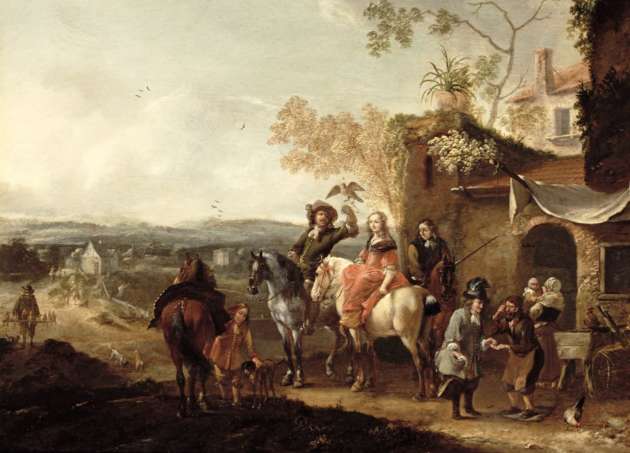şahinciler by Pieter Wouwermans or Wouwerman