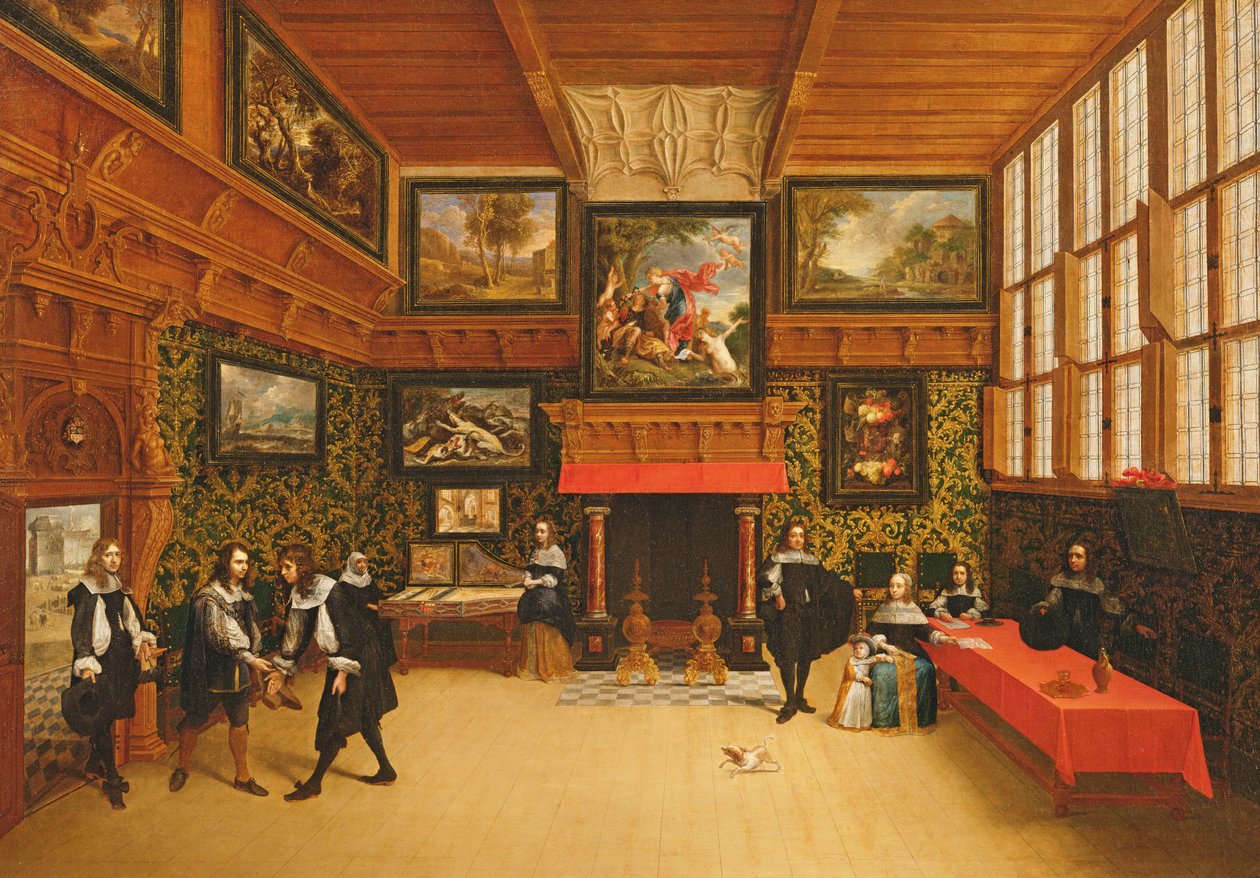 Ziyaretçiyi Karşılayan Bir Bey, 1650 by Pieter and Coques, Gonzales Neefs II