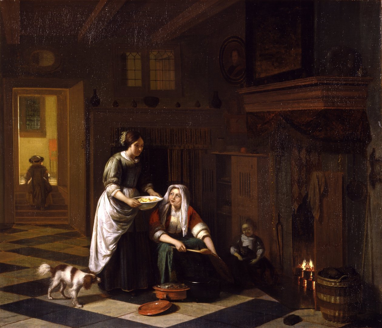 şömine başı by Pieter de Hooch