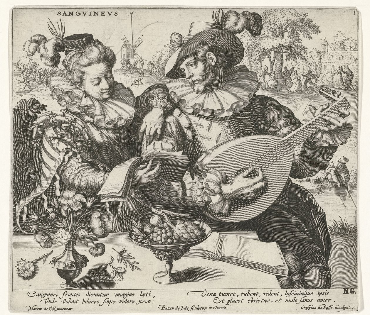 Dört mizaç, Sangvinevs by Pieter de Jode I