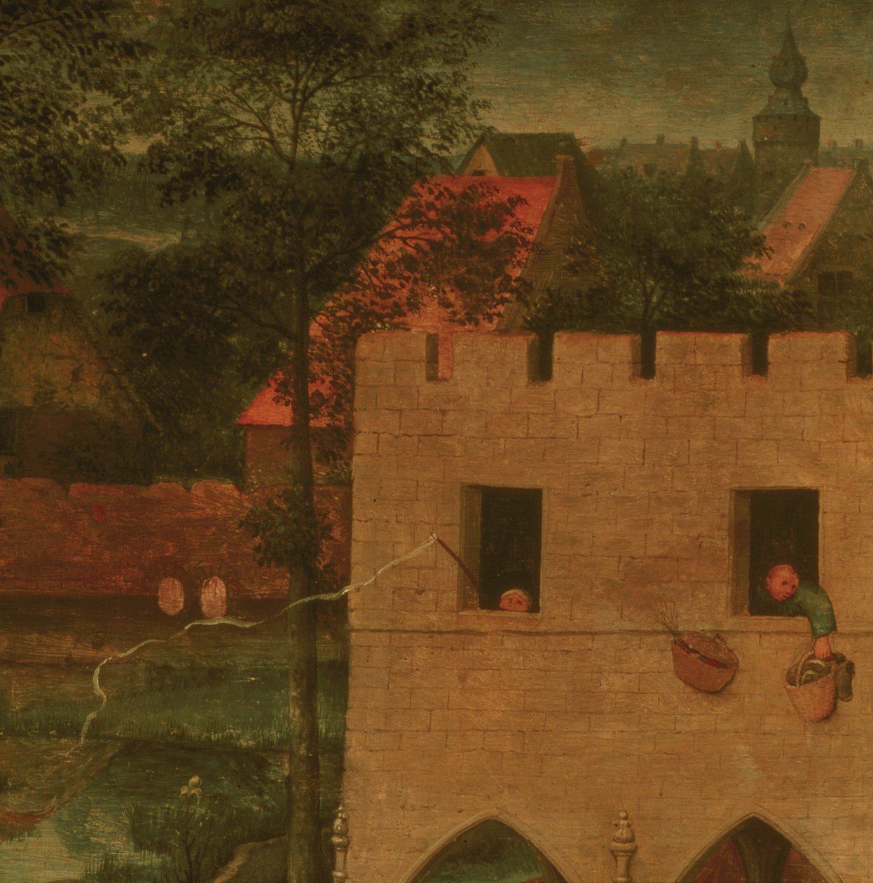 Çocuk Oyunları, üst bölüm detayı, 1560 by Pieter Bruegel the Elder