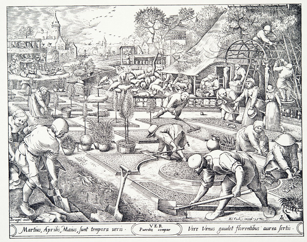 Visscher tarafından kazınmış bahar, 1570 by Pieter Bruegel the Elder