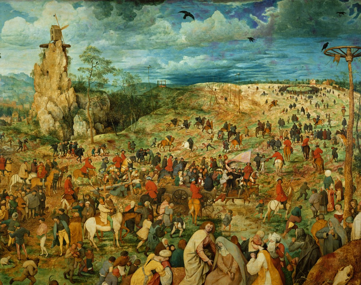 The Road to Calvary, 1564 yağlı boya, 186439 panel detayı by Pieter Bruegel the Elder