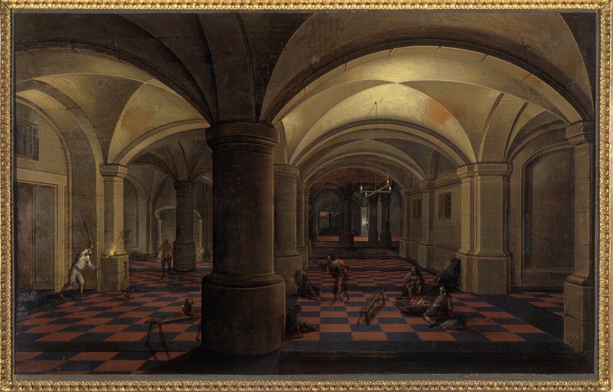 Figürlü tonozlu iç by Pieter the Elder Neeffs