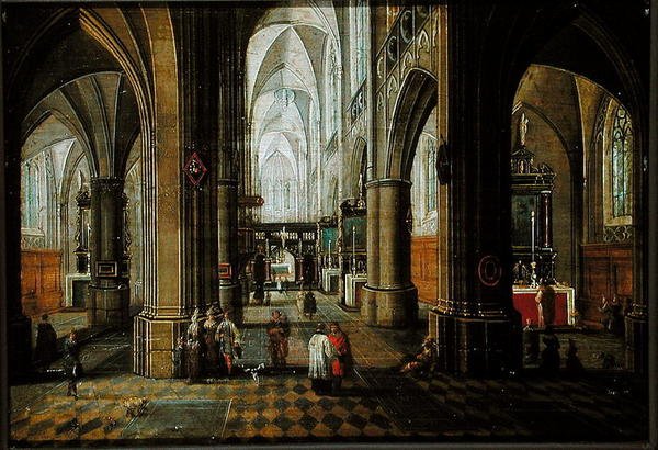 ಚರ್ಚ್ ಟರ್ಕ್‌ನ ಒಳಭಾಗ by Pieter the Elder Neefs