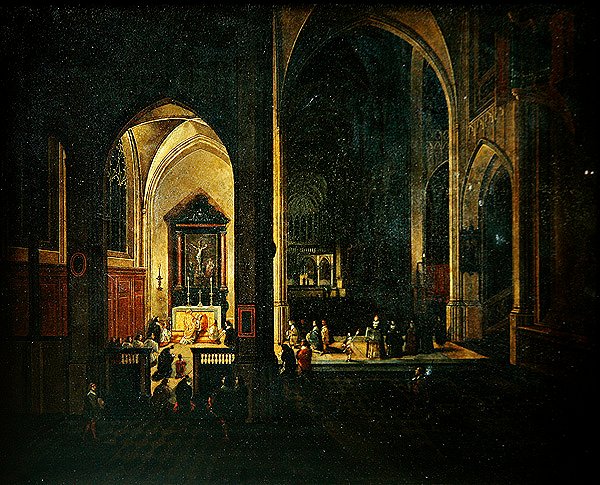 ಚರ್ಚ್ ಟರ್ಕ್‌ನ ಒಳಭಾಗ by Pieter the Elder Neefs